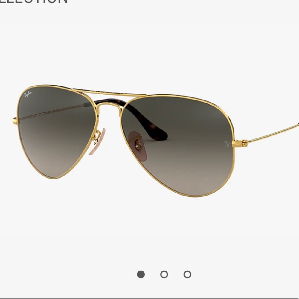 🟢 Ray Ban Gold Frame Aviator Sunglasses RB 3025